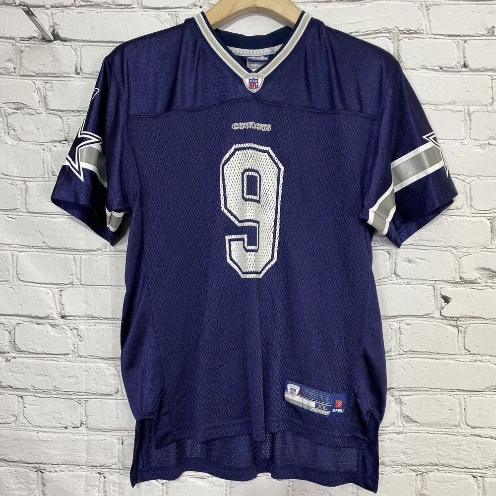 Tony Romo‎ Dallas Cowboys RBK Authentic Jersey Youth Size XL Blue NFL Equipment